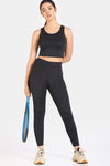 Zelocity Medium Impact Longline Padded Sports Bra - Jet Black — thumbnail 4